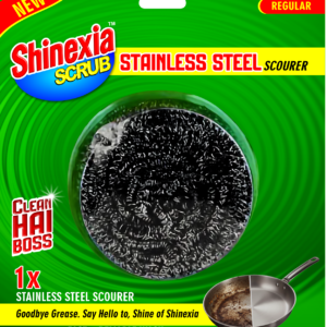 Shininexia™ Stainless Steel Scrub Scourer – Regular